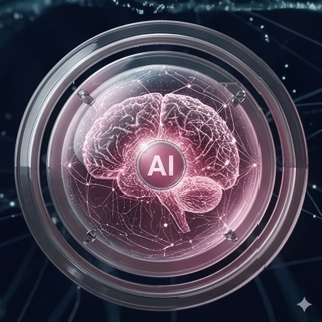 AI — нейросеть в стеклянной сфере